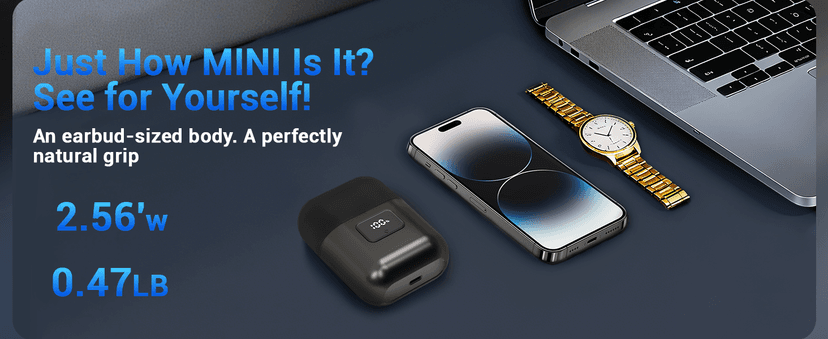 Electric Foil Shavers for Men: Mini Electric Razor with 3 Floating Blades, LED Display, Dual Speed - IPX7 Waterproof Wet/Dry Cordless Razor, USB Fast Charging, Travel Lock