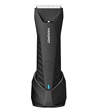 MANSPOT Manscape Groin & Body Hair Trimmer for Men, Electric Ball Pubic Trimmer Shaver,Manscape Kit with 4 Guard,Replaceable Ceramic Blade Heads,Waterproof Wet/Dry Shaver,90 Minutes Shaving