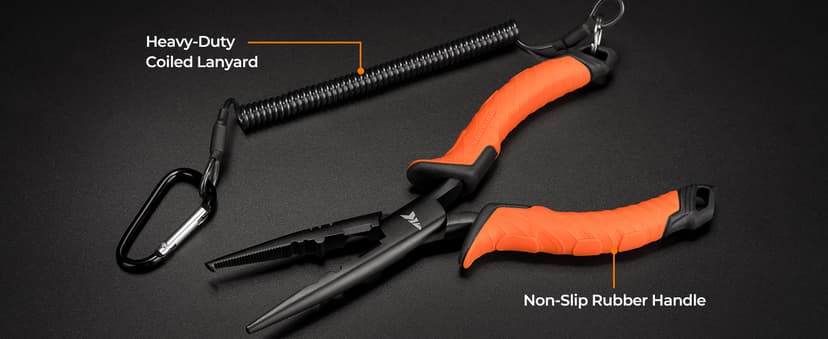 KastKing SteelStream 6pc Fishing Tool Kit - Corrosion Resistant Fishing Pliers with Lanyard, Fillet Knife, Floating Fish Lip Gripper, Fishing Braid Scissors, Tool Retractor, Fishing Gifts for Men