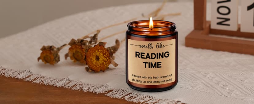 GSPY Reading Candle, Book Lovers Gifts, Readers, Bookish Present - Reading Accessories, Cute Reader Present - Funny Christmas, Birthday Gifts for Book Lovers Women, Bookworm, Librarian, Men, Booklover