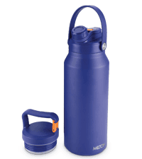 Milton Thermosteel Flip Lid 500, Double Walled Vacuum Insulated Thermos 500 ml | 16 oz | 24 Hours Hot and Cold Water Bottle with Cover, Stainless Steel, BPA Free, Leak Proof | Silver