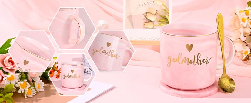 Buecasa Godmother Gifts from Godchild - Godparent Picture Frame Wood Grain with 4x6 Inches Vertical Photo- Gifts for Goddaughter and Godson