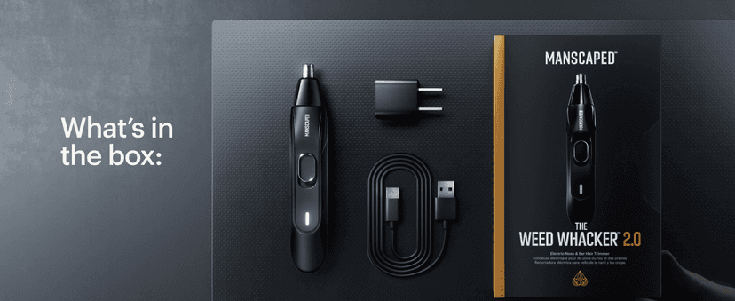 MANSCAPED MANSCAPED® The Weed Whacker® 2.0 Electric Nose & Ear Hair Trimmer – 7,000 RPM Precision Tool with Rechargeable Battery, Wet/Dry, Easy to Clean, Improved Stainless Steel Replaceable Blade