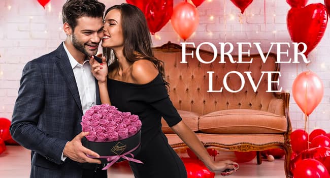 16 Flower Forever Heart Shape Box - Preserved Roses Gift for Her, Preserved Flowers, Red