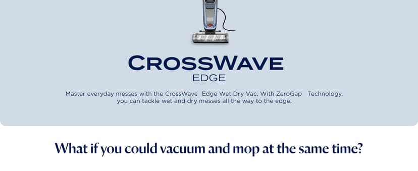 Bissell CrossWave Edge, Multi-Surface Hard Floor Cleaner Wet Dry Vacuum with Zero-Gap Edge Technology, 4111A