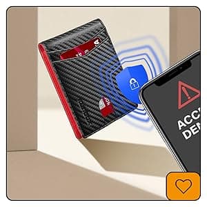 RUNBOX Wallet for Men Slim Rfid Leather 2 ID Window With Gift Box