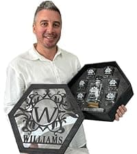 Personalized Whiskey Decanter Set for Men Home Bar Custom Liquor Decanters Wooden Box Whiskey Glasses Set Gifts for Husband Dad Men Cave Christmas Birthday Anniversary Valentine‘s Day