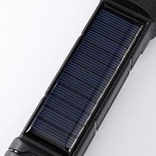 Solar/Rechargeable Multi Function 1000 Lumens LED Flashlight, with Emergency Strobe Light and 1200 Mah Battery, Emergency Power Supply and USB Charging Cable, Fast Charging (1PC)