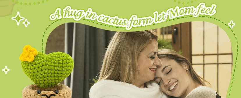 Mom Birthday Gifts Birthday Gifts for Mom from Daughter Son Christmas Meaningful Moms Gift Handmade Crochet Cactus Doll Appreciation Present for Mother Grandmother Aunt