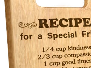 Best Friend Birthday Gifts for Women, Friendship Gifts for Women Friends, Unique Gifts for Friend Mothers Day, Bestie Bff Thank You Gift for Bestfriend Idea Recipe for a Special Friend Cutting Board