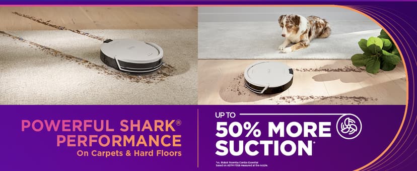 Shark Navigator Robot Vacuum with Bagless 30-Day Capacity Self-Empty Base, Powerful Suction, SmartPath Navigation, Self-Cleaning Brushroll, for Carpets & Hard Floors, White, AV2110S