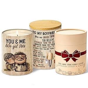Lavender Candle - Personalized Gift for Boyfriend, Best for Birthday, Anniversary, Valentine's Day, Relaxing Stress Relief, 50 Hours Burn Time