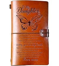 Hiipeenow Brother Gifts from Sister, Leather Travel Journal 140 Pages Presents, Birthday Graduation Christmas Valentines Fathers Day Wedding Day Gifts for Brother