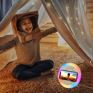 Bluetooth Speaker Night Lightsr,Wireless Charging Modern Speaker,Best Teenage Birthday Gift Ideas Tween Girls Gifts/Please use The Original Adapter