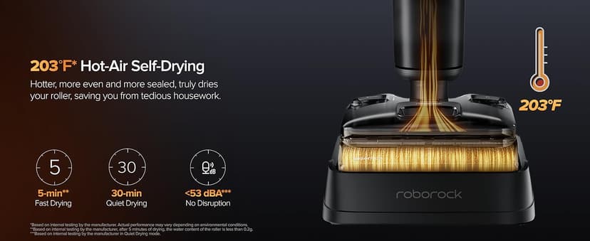 roborock F25 Ultra Steam Wet Dry Vacuum Cleaner, 356°F Steam Mop & 187°F Hot Water Cordless Vacuum Mop All in One, Floor Washer with Blue Light, 194°F Self-Cleaning, 180° Lay-Flat, AI Assitant Wheels