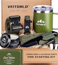 VEITORLD Gifts for Men Dad Him Christmas - Survival Gear and Equipment 12 in 1, Survival Kits - Cool Unique Fishing Hunting Birthday Gifts for Husband Teen Boy Boyfriend Women, Mens Stocking Stuffers