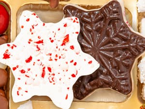 Bonnie and Pop's Holiday Tin- with Assorted Christmas Chocolate, Nuts, Bark, Truffles – Festive, Corporate, Family, Gift Basket Idea for Men and Women