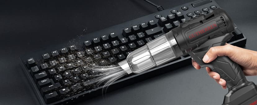 Car Vacuum Portable Cordless, 40,000Pa High Power Dust Buster, Rechargeable Battery Powered Vacuum Cleaners for Office,Home, Car, Pet Hair, Keyboard,Black