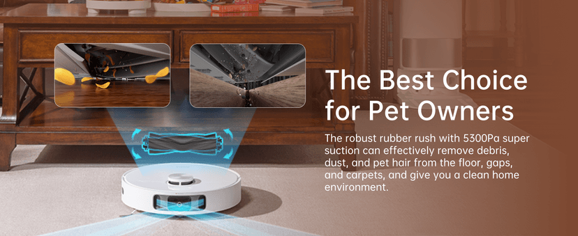 dreame L10s Ultra Robot Vacuum and Mop Combo, Auto Mop Cleaning and Drying, Self-Refilling and Self-Emptying Base for 60 Days of Cleaning, 5300Pa Suction and AI Navigation, Compatible with Alexa