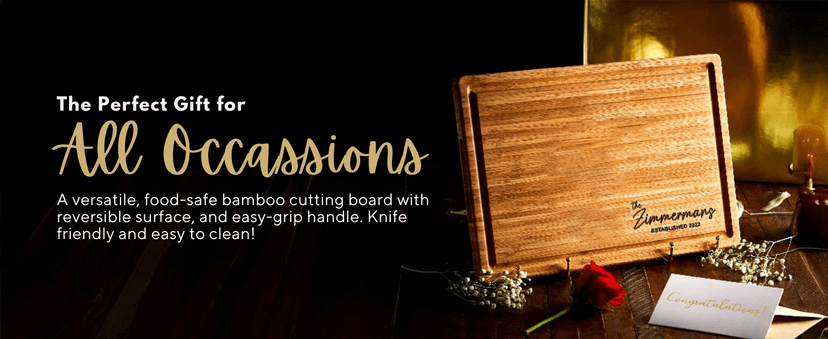 Personalized Cutting Board, Custom Bamboo Engraved Charcuterie Boards - Best Present for Wedding, Bridal Shower, Engagement, Anniversary, Housewarming, Gift Idea for Couples Bride, Parent, Family
