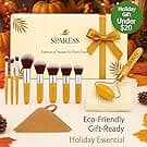 Eco Friendly Unique Natural Gift Beauty Set – Bamboo Makeup Brushes, Vegan Bamboo Roller & Soft Face Towel – Organic Self-Care Box for Women & Teens, Perfect Birthday , Holiday Present”