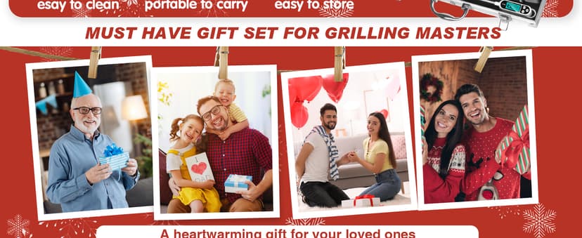 ROMANTICIST 26pcs Stainless Steel Grill Tool Set, Heavy Duty BBQ Grilling Accessories Gifts for Men Dad, Non-Slip Grill Utensils Kit with Apron, Thermometer, Mats in Aluminum Case for Christmas Brown