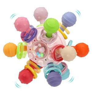 Baby Montessori Sensory Toys for 0-6 6-12 Months, Baby Teether Teething Toys for Babies 0 3 6 9 12 18 Months, Newborn Infant Learning Developmental Toys Gifts for 1 2 Year Old Boys Girls