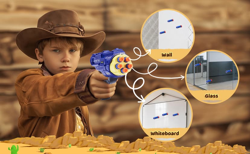 2-Player Shooting Game Toy,Foam Dart Toy Gun with Auto Reset Rotating Shooting Target,Ideal Gift for Kids Ages 4, 5, 6, 7, 8,9,10+