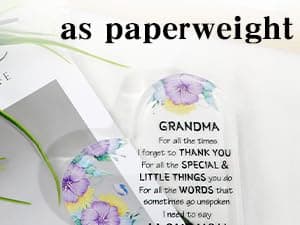 Gifts for Grandma, Grandma Gift Ideas Acrylic Desk Decor, Grandma Birthday Gifts,Cool Presents for Grandma, Thanksgiving Gifts Grandma Christmas Gifts Mothers Day