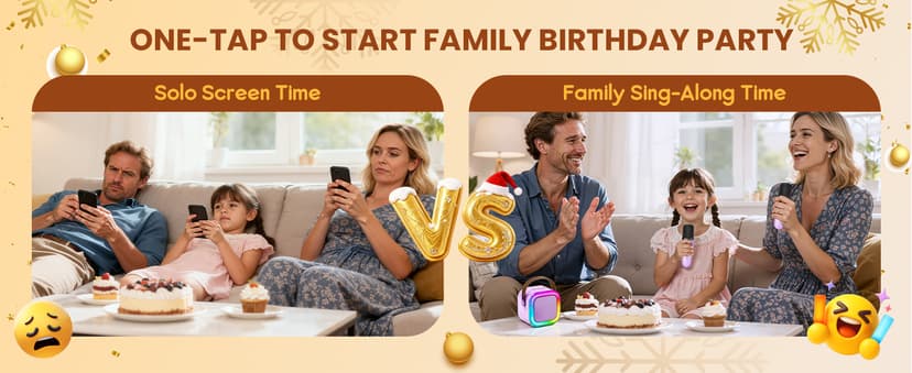 Mini Karaoke Machine for Kids, 2025 TOP Toys Christmas Birthday Gifts Ideas for Girls Ages 4, 5, 6, 7, 8, 9, 10, 12+ Years Old, Portable MP3 Player with 2 Wireless Mics for Party