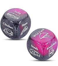 Anniversary Steel Gifts for Him Her Date Night Dice Gift for Boyfriend Girlfriend Wife Husband Couple Women Men Food Dice Decider Sweetest Day Birthday Wedding Valentines Christmas White Elephant