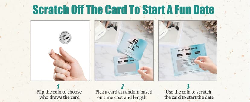 Couples Gifts for Boyfriend Girlfriend, 40 Scratch Off Date Ideas Bridal Shower Gifts, Stocking Stuffers for Women Men, Anniversary Birthday Presents for Husband, Couple Games for Engagement Wedding