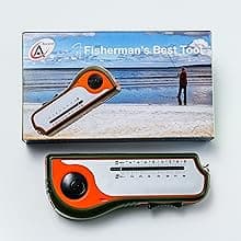 Fisherman Gift Tool Fishing Multitool - Hook Remover, Scale Scraper, Tape Measure, Bait Cutter, Flashlight, Knife, Scissors, Weight Scale, Bottle Opener, Gift Idea for Men Women Kids