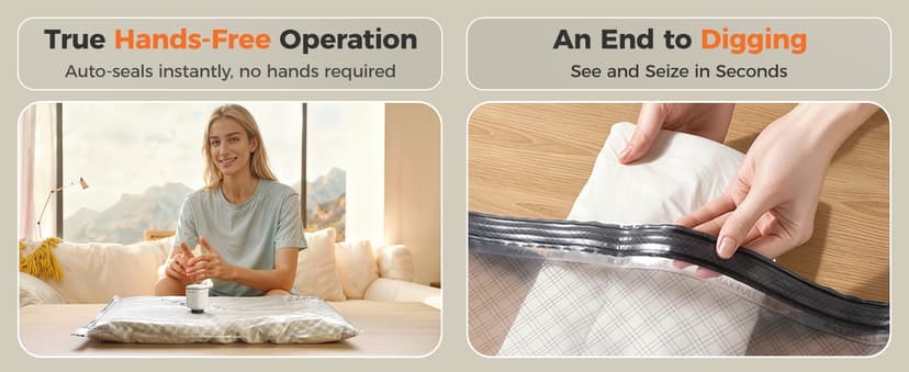 Nicetree 18-Pack Wireless Vacuum Storage Bags with Rechargeable Pump | 3 Sizes (20/24/28 Inch) Travel Vacuum Seal Bags for Clothing, Bedding & Seasonal Storage | Space Saver for Luggage