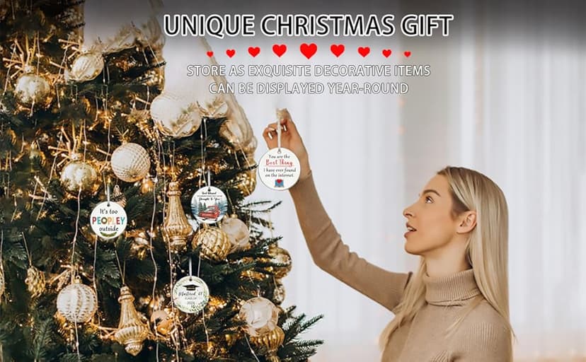 Christmas Ornaments 2025,Neighbor Gifts Merry Christmas Ornament Neighbors Gift Ideas for Neighbors Best Friends Women Boyfriend Girlfriend Xmas Tree Decor(Neighbor Ornaments)