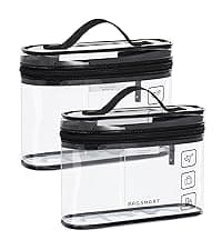 BAGSMART Toiletry Bag for Men, Travel Toiletry Organizer Dopp Kit Water-resistant Shaving Bag for Toiletries Accessories, Door Room Essentials, Black-medium