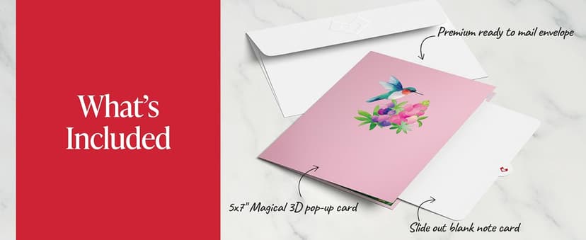 Lovepop Daisy Patch Hummingbirds Pop-Up Card, 5 X 7 Inch, Valentine's Day Gift, Cards for Mom, Thinking of You, Love Card