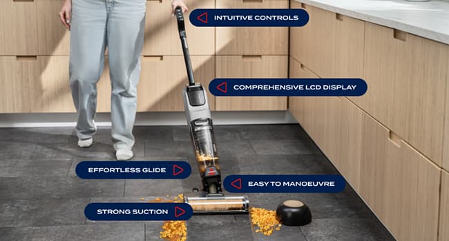 Bissell® CrossWave® OmniForce™ Cordless Multi-Surface Hard Floor Cleaner and Mop, Wet Dry Vacuum with Dedicated Dry Vacuum Mode, 3882
