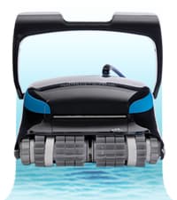 Dolphin Nautilus CC Automatic Robotic Pool Vacuum Cleaner, Wall Climbing Scrubber Brush, Top Load Filter Access, Ideal for Above/In-Ground Pools up to 33 FT in Length
