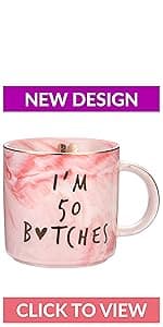 Best Friend Birthday Gifts for Women - Funny Friendship Gift for Bestfriend, Besties, BFF, Sister, Boss Woman, Big Sis, Sorority, Mom - You're My Favorite - Cute Pink Marble Mug, 11.5oz Coffee Tea Cup