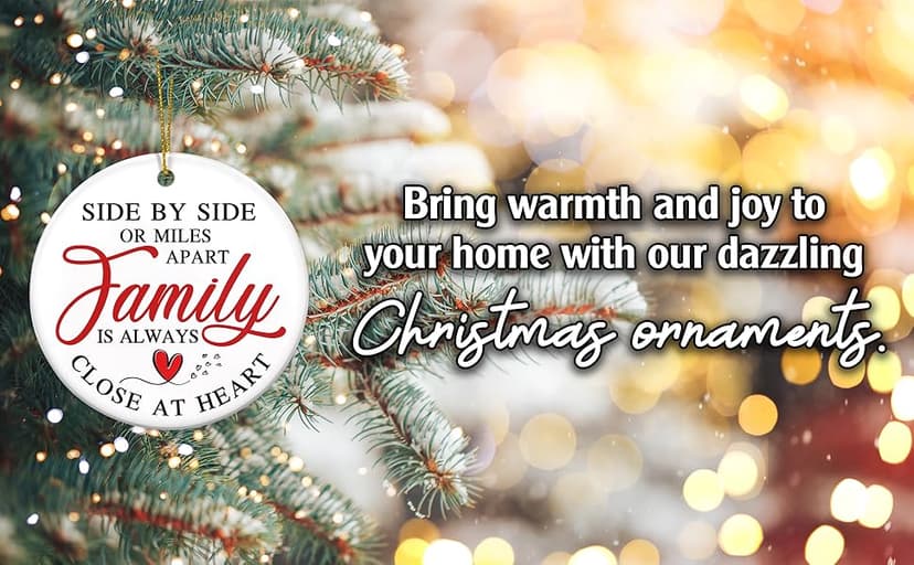 TEEZWONDER Family Ornament Gifts for Women Men - Ceramic Christmas Ornaments 2025 for Tree Decorations - Christmas Birthday Gifts for Mom Dad for Sister Brother, Grandma Grandpa Gift