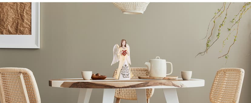 50th Birthday Gifts for Her Women: Happy Birthday Gift for Friends Besites Sisters Daughter Mom 50 Year Old Woman Birthday Angel Figurine