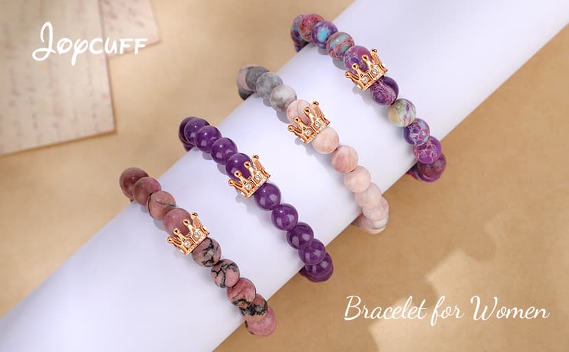 JoycuFF Woman Birthday Gifts Idea Friendship Gifts For Women Best Friends Besties Aunt Female Mom Daughter Granddaughter Gf Anniversary Christmas Graduation Healing Stone Crown Gifts For Her