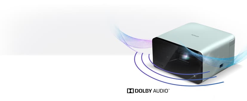 Epson EpiqVision Mini EF21 Portable Smart Laser Projector, Bright 1,000 Lumens, FHD 1080p HDR, 3-Chip 3LCD, Google TV, Netflix, Stereo Speakers, Family Party/Outdoor Backyard/Home Theater - White