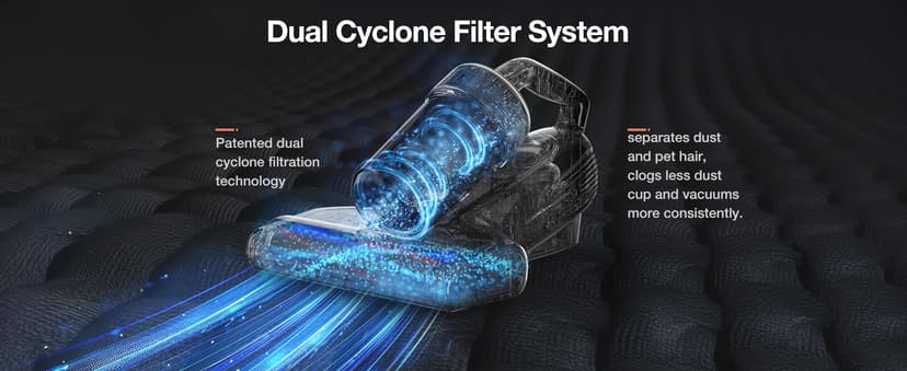 Jimmy BX7 Pro Max Graphene Mattress Vacuum Cleaner with Dust Sensor, Bed Vacuum with UV Light, 550W Powerful 16Kpa Suction Handheld Vacuums Couch Cleaner (Corded)