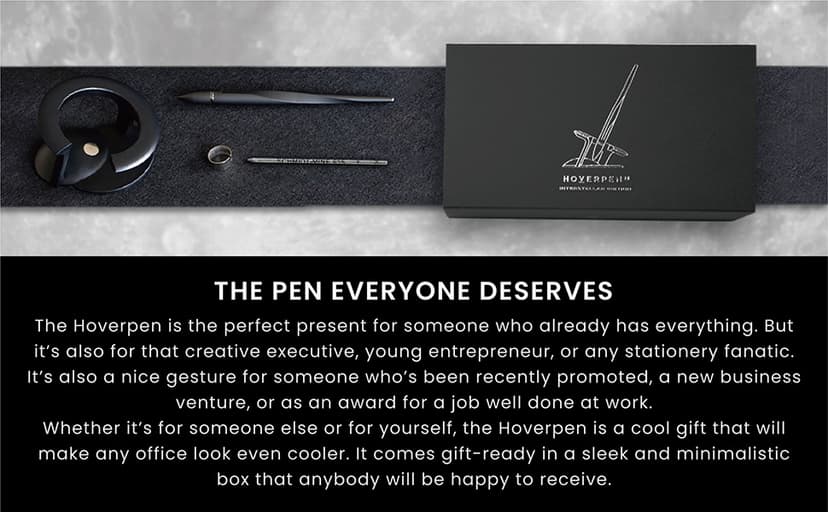 novium Hoverpen Interstellar, Mars Magma, Ballpoint Pen, Unisex, 23.5 Degree Angle, Schmidt Ballpoint Cartridges, Smooth Writing, No Spills, No Spotting, No Explosions