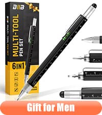 BIIB Stocking Stuffers for Men Adults, Gifts for Men 9 in 1 Multitool Pen, Mens Stocking Stuffers, Mens Christmas Gifts for Dad Him Husband, White Elephant Gifts for Adults, Cool Gadgets