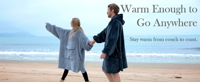 Krifey Wearable Blanket Hoodie, Oversized Sherpa Hooded as Birthday Gifts Christmas Gifts for Mom Women Girlfriend Men, Cozy Sweatshirt with Giant Pocket