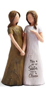 BORLESTA Best Friend Birthday Gifts for Women - Friendship Gifts for Women, Gifts for Friends Women, Sister Birthday Gifts, Bestie Gifts for Women - Friend Hand-Painted Figure