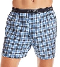 Hanes Pack, Cool & Breathable Cotton Underwear, Moisture-Wicking Boxers for Men